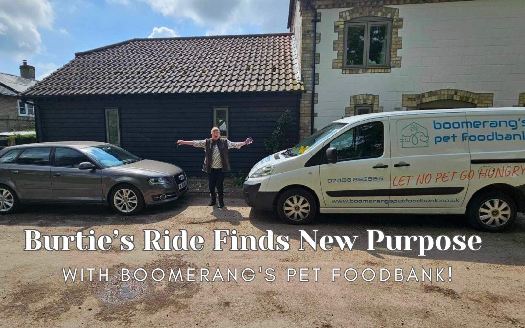 Burtie’s Ride Finds New Purpose with Boomerang’s Pet Foodbank! (Video Post)